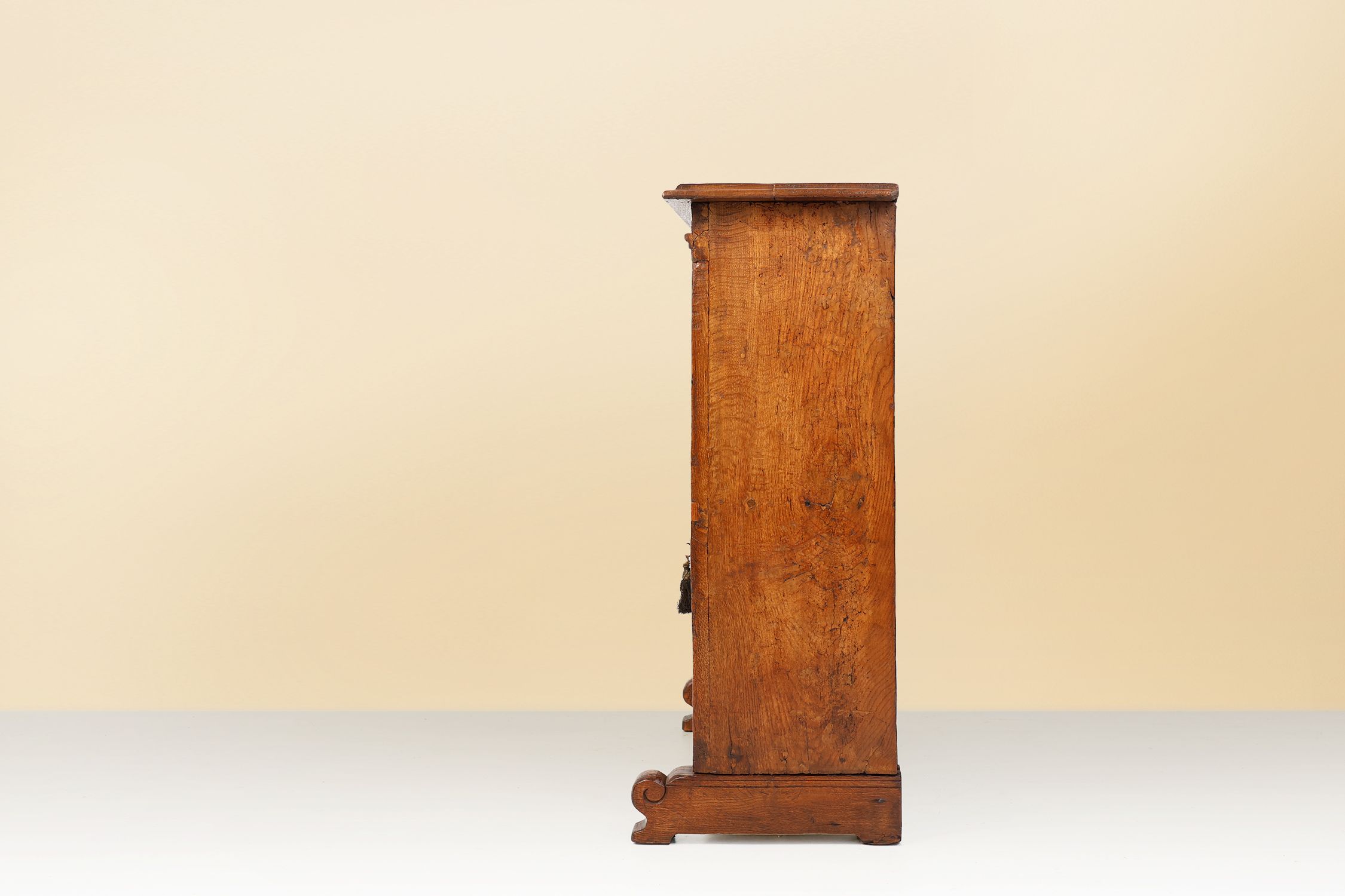 16th Century Belgian hand carved single door cabinet in full oakthumbnail